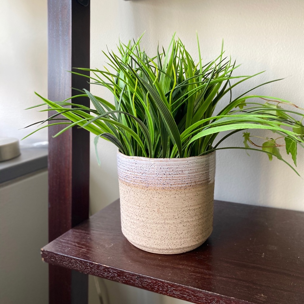 Faux Potted Grass Plant